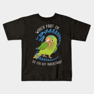 Half-Moon Conure Parrot Scream Aaa Kids T-Shirt